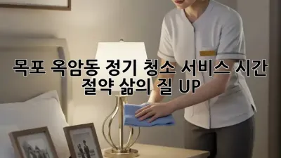 목포 옥암동 정기 청소 서비스: 시간 절약, 삶의 질 UP!